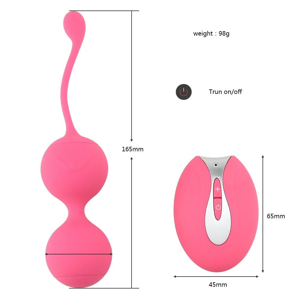 10 Modes Rechargeable Female Masturbation Vibrating Sex Toys Kegal Weight with Wireless Remote Control
