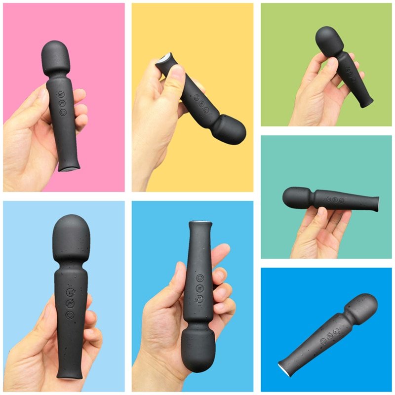 20 modes powerful rechargeable silicone vibrator waterproof av massager clitoris stimulator vibrators for women sex toy