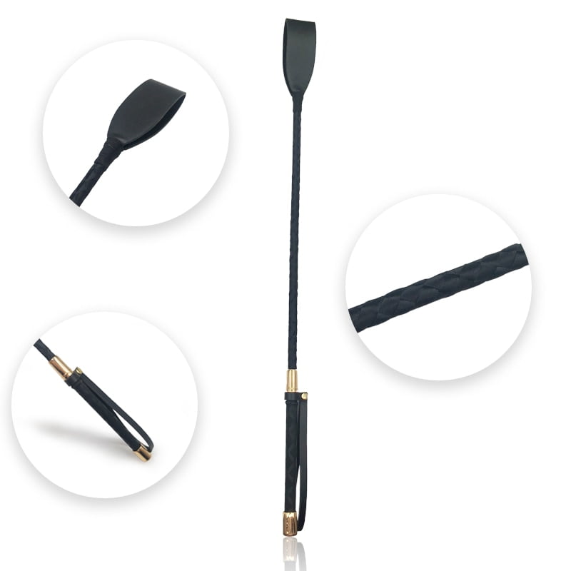 60CM Spanking PU Leather Bondage Whip With Sword Handle...