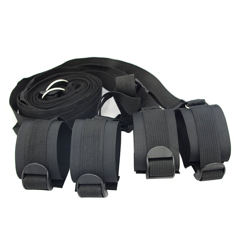 Bed Jam Sex Restraint Kit Adjustable Belt Nylon Handcuffs...