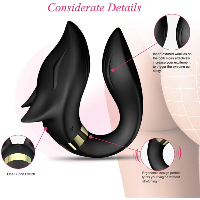 Clitoral Vibrator G Spot Wearable Vibrators C Shape Stimulator Adult Sex Toys with Remote Control for Women and Couples