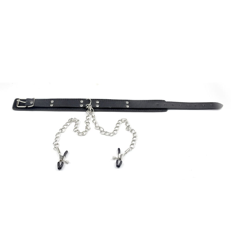 Fetish Nipple Clamps Chain Breast Clip Female Bdsm Leather Collar For Women Erotic Sex Bondage Sex Toys For Couples Adult Games - Image 5