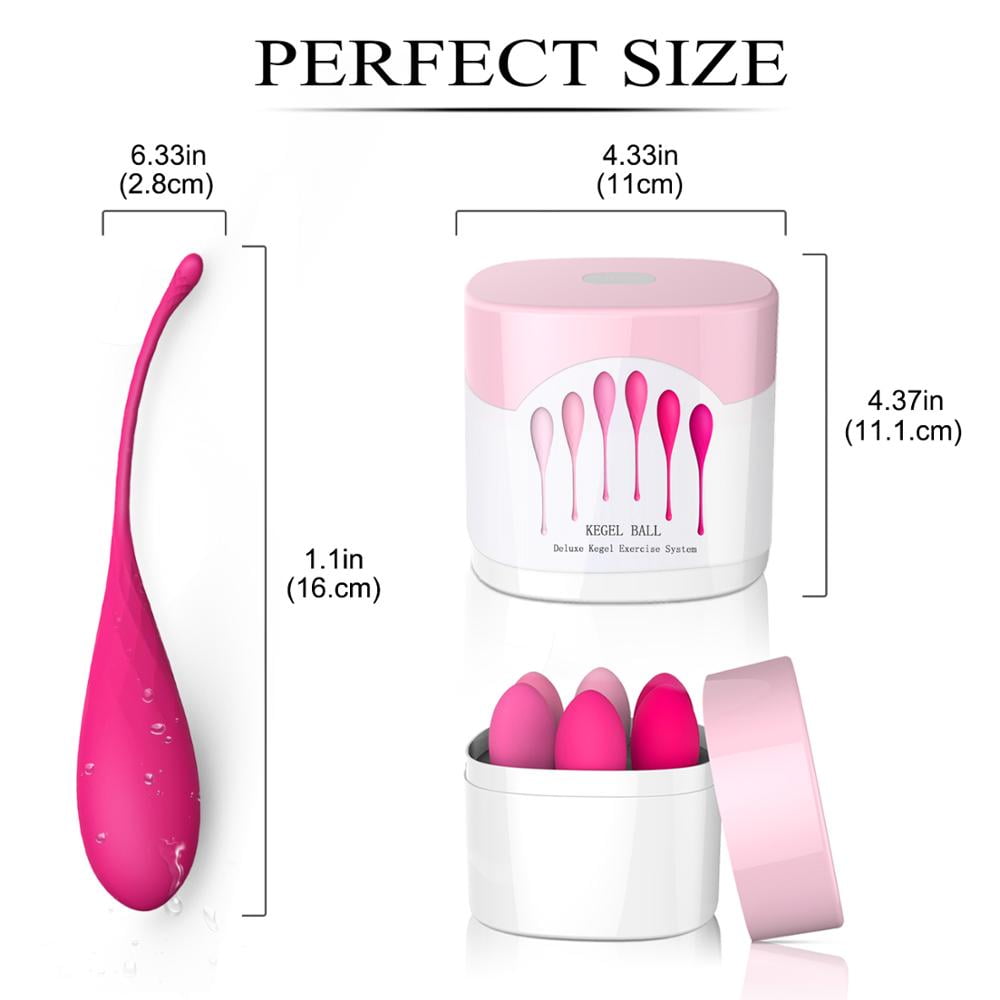 Kegal Balls Training Ben Wa Pelvic Kegel Tighten Vaginal Floor Muscle Exerciser Sex Toy for Women 6pcs/set