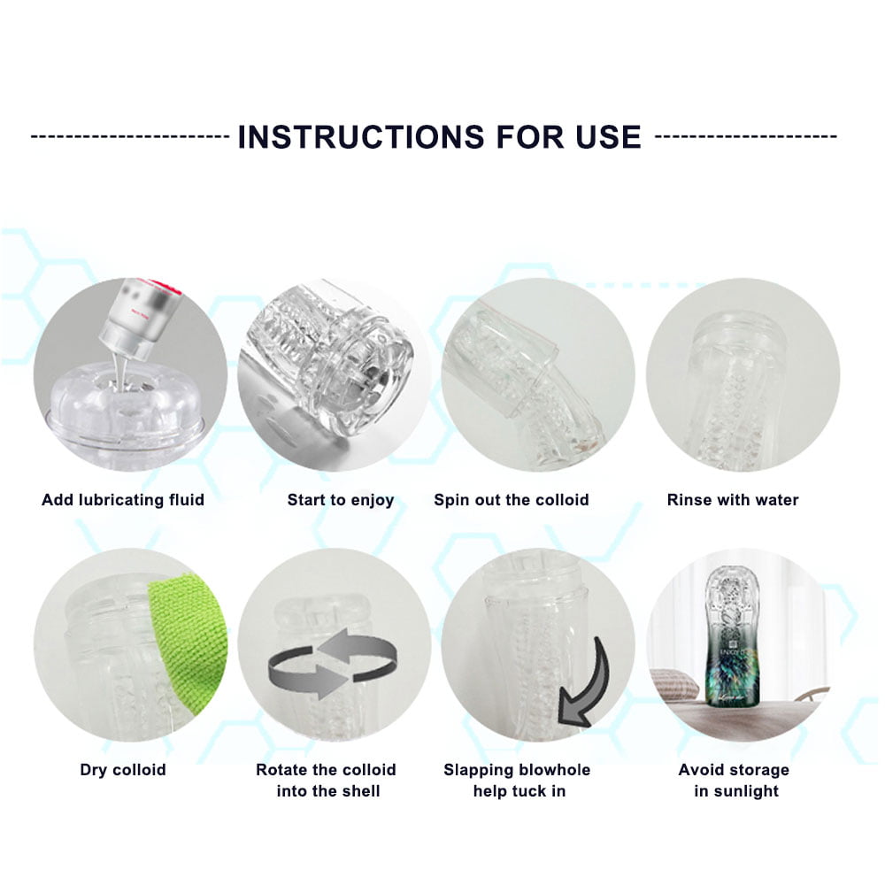 Male Masturbator Cup Soft Pussy Sex Toys Transparent...