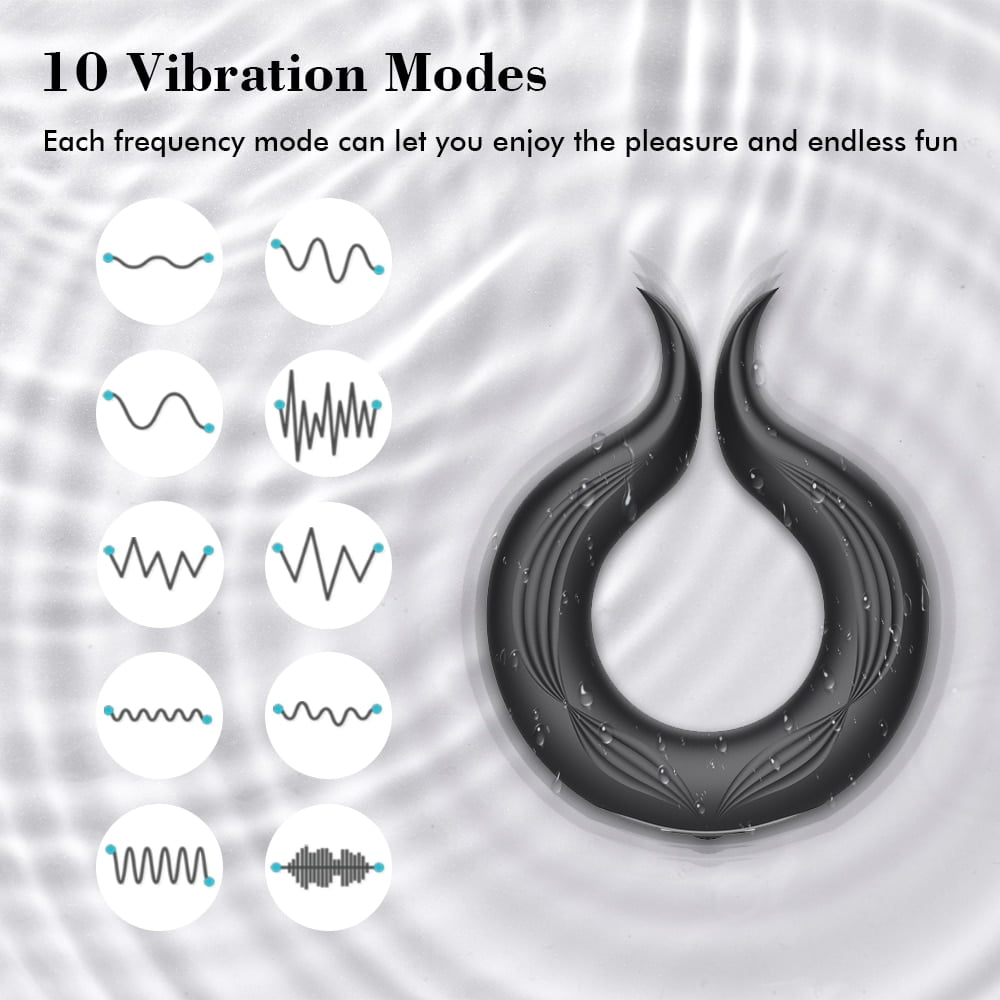 New 10 Speed Penis Ring Vibrator For Men Delay Ejaculation Erotic Male Sex Toy Chastity Cock Ring Dildos Vibration For Gay Adult - Image 4