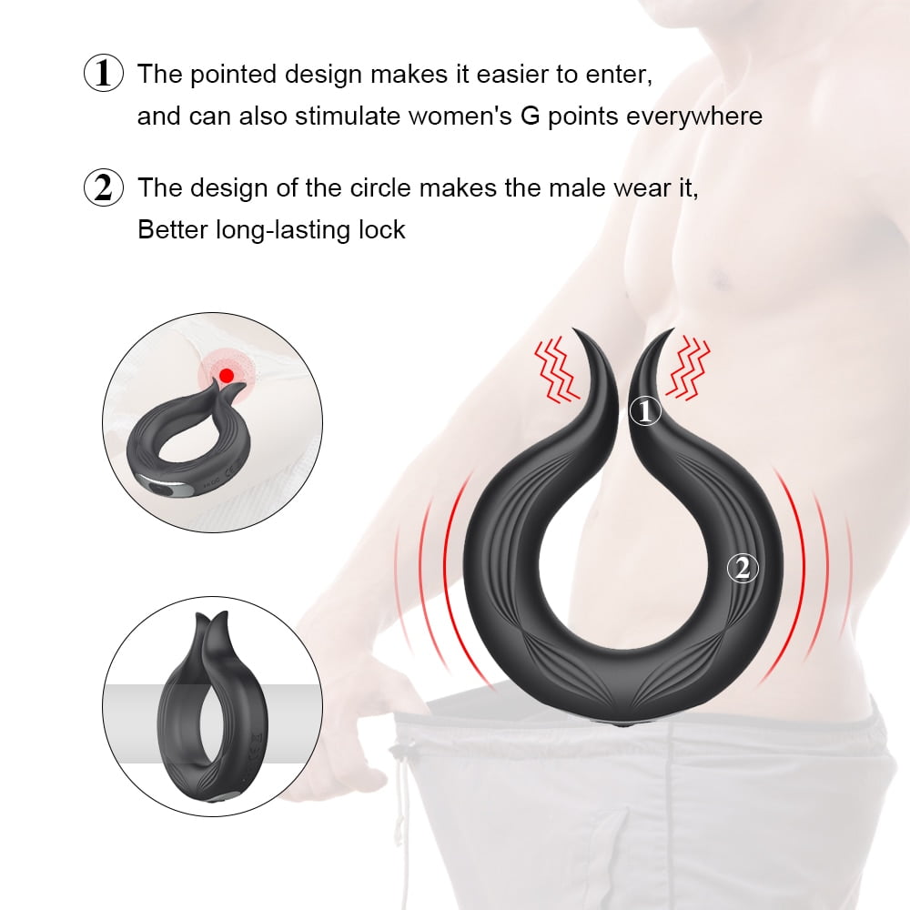New 10 Speed Penis Ring Vibrator For Men Delay Ejaculation Erotic Male Sex Toy Chastity Cock Ring Dildos Vibration For Gay Adult - Image 6