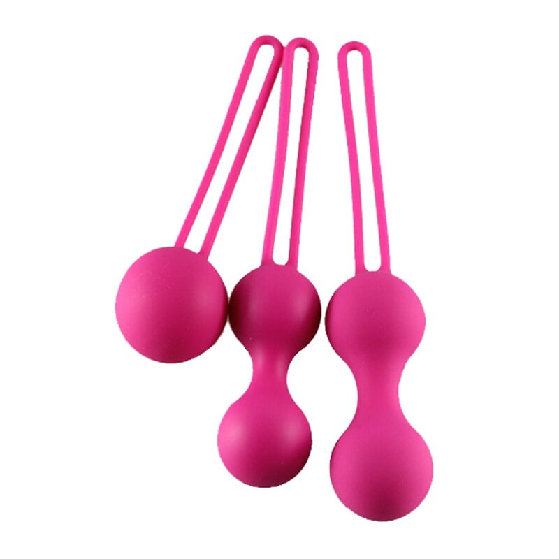 Silicone 3pcs kegal ball vibrator vaginal massager kegel ball wa viginal tight sex toy product for women and famale