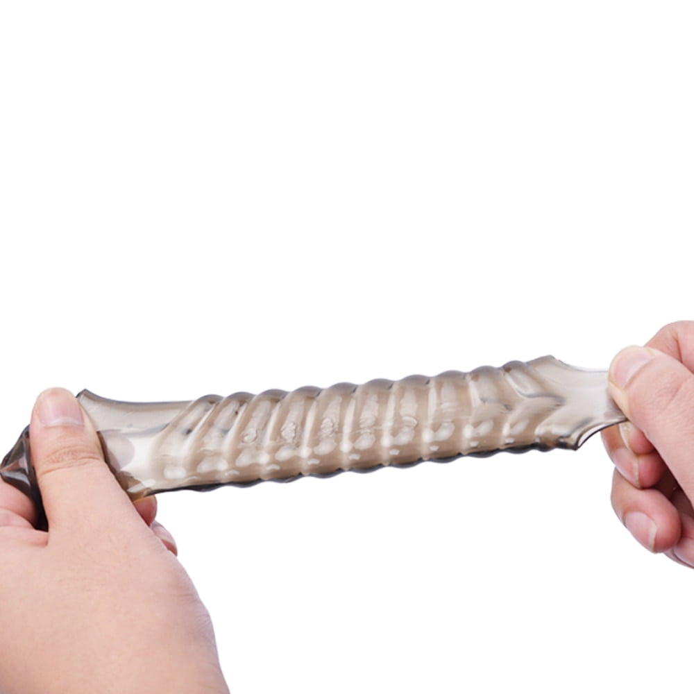 Silicone Reusable Penis Sleeve Flexible Glans Penis Enlarger Extender Delay Ejaculation Cock Ring Sleeve Adult Sex Toys For Men