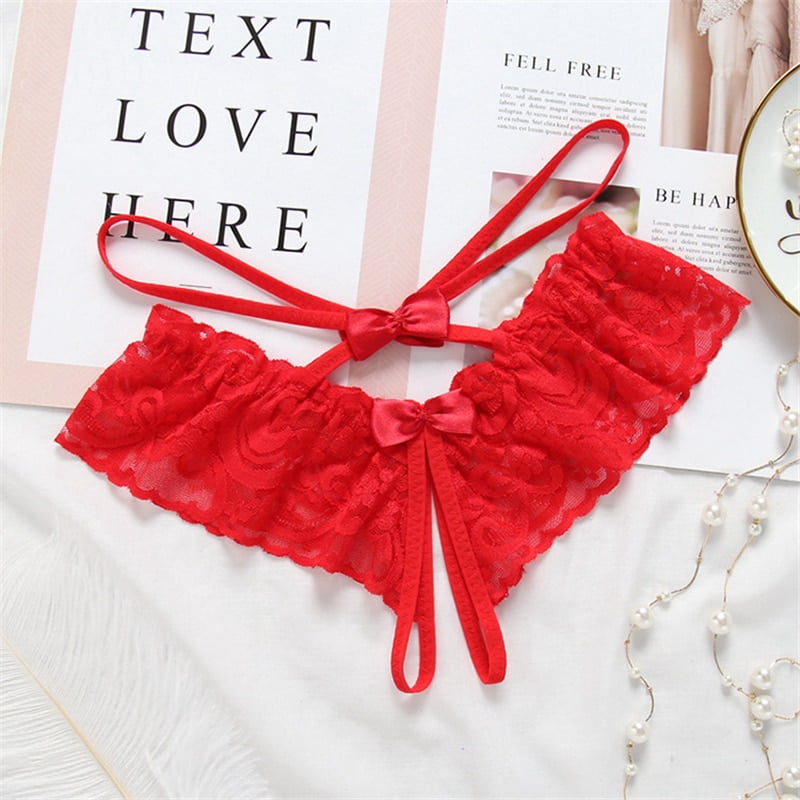 Hot Women Sexy Lingerie Erotic Open Crotch Panties Lace Transparent Crotchless Underwear Underpants Lace Sexy G-String - Image 3