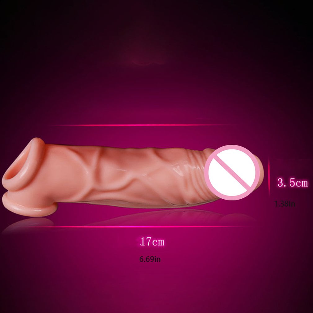 Stretchable Double Opening Penis Sleeve Imitating Penis Enlargement Sex Toys For Men Condoms Male Cock Extender Dildo Enhancer - Image 3